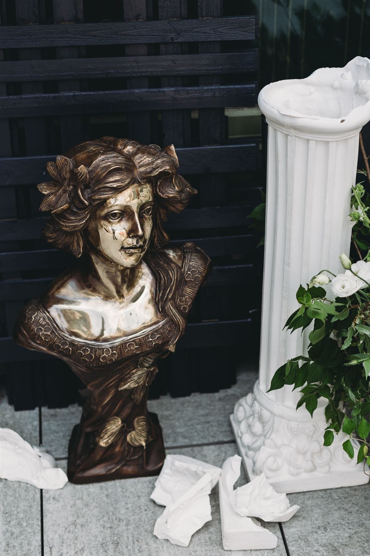 Busto de marmore representando os filosofos estoicos