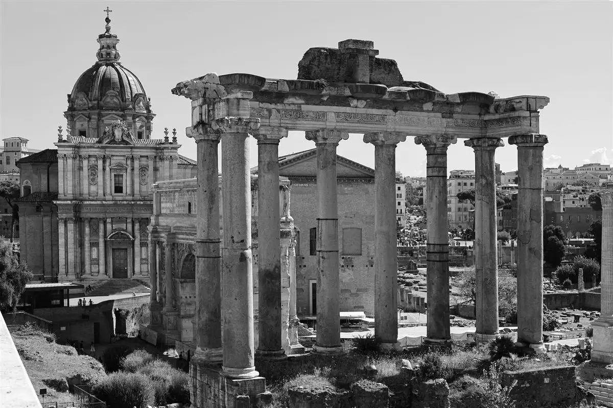 Ruínas do Fórum Romano em Roma, cidade governada por Marco Aurélio